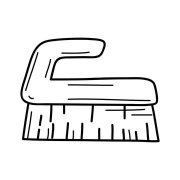 Handle brush doodle style Illustration