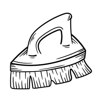 Handle brush doodle style Illustration