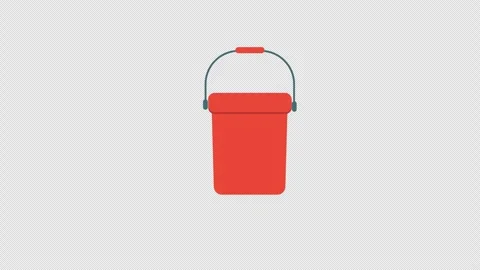 Handle bucket container concept icon loop animation video with alpha channel Stock Footage 277177896