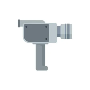Handle camera icon flat vector. Tv movie camera Illustration
