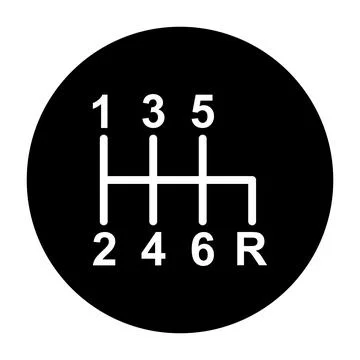 Handle car manual shift lever icon, vehicle gear technology vector illustrati Ilustración de archivo