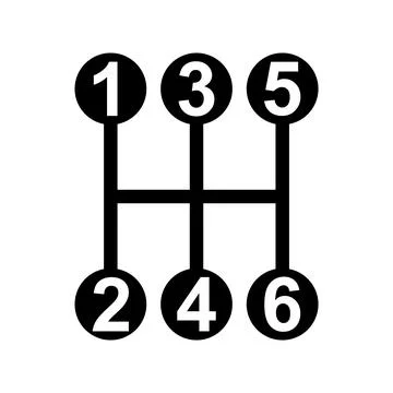 Handle car manual shift lever icon, vehicle gear technology vector illustrati Illustration