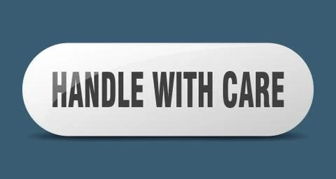 Handle with care button. handle with care sign. key. push button. Illustration
