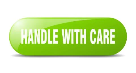 Handle with care button. handle with care sign. key. push button. Illustration