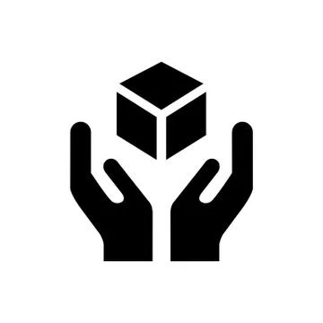 Handle with care packaging symbol simple flat style icon isolated Stockillustratie