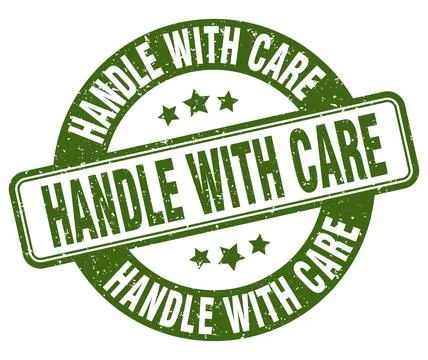 Handle with care stamp. handle with care label. round grunge sign Illustration