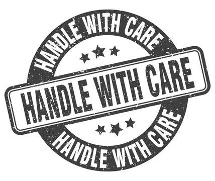 Handle with care stamp. handle with care label. round grunge sign Illustration