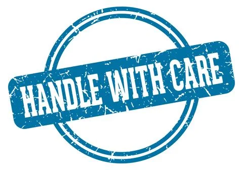 Handle with care stamp Illustration