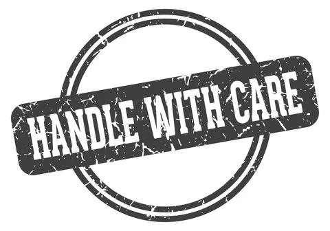 Handle with care stamp Illustration