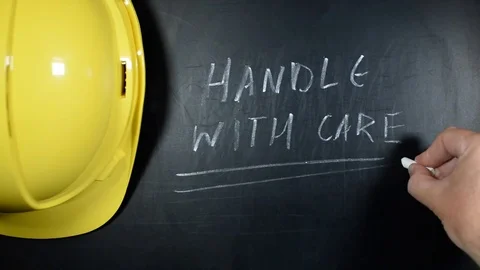 Handle With Care when at work Stock Footage 81662782