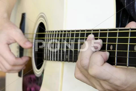 Handle chords guitar Stock Photos
