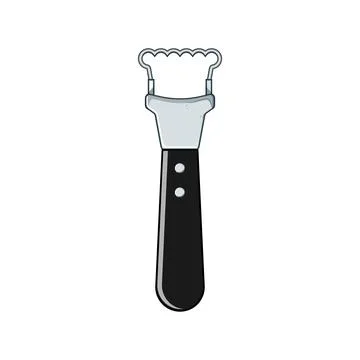 Handle coconut scraper tool cartoon vector illustration Stock Illustration
