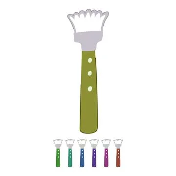 Handle coconut scraper tool vector cartoon graphic Stock Illustration