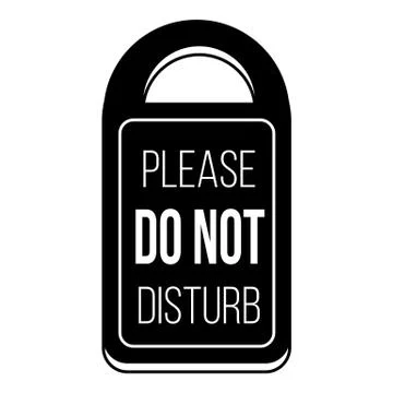 Handle door tag icon, simple style Stock Illustration