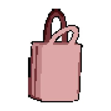 Handle ecobag pixel art vector illustration Illustration