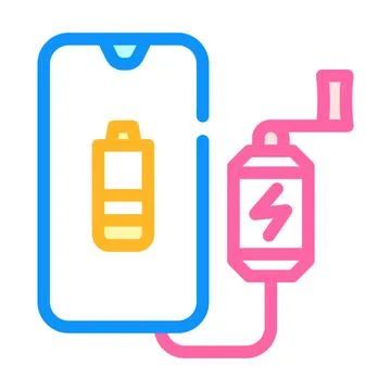 Handle electrical generator color icon vector illustration Illustrazione stock
