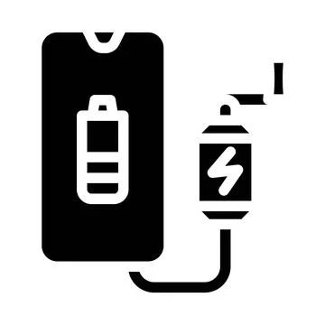Handle electrical generator glyph icon vector illustration Illustration