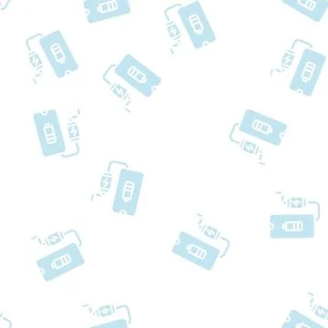 Handle electrical generator glyph vector seamless pattern Illustrazione stock