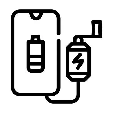 Handle electrical generator line icon vector illustration Stockillustratie