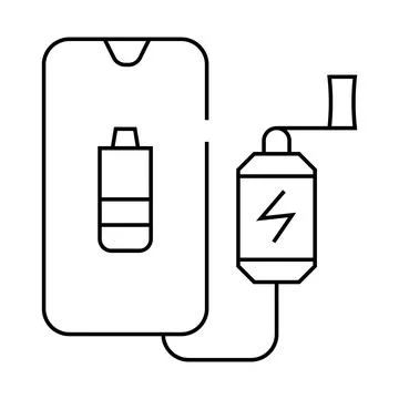 Handle electrical generator line icon vector illustration Stock Illustration