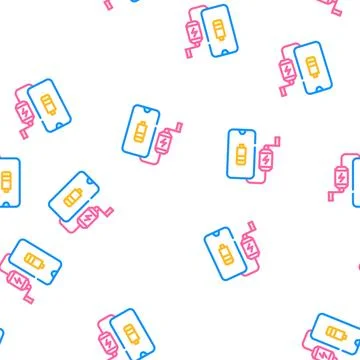 Handle electrical generator vector seamless pattern イラスト素材