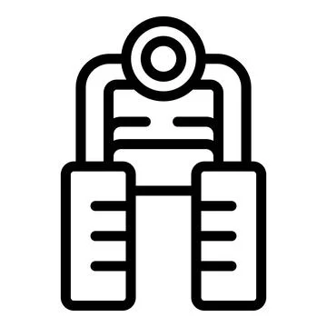 Handle espander icon outline vector. Hand grip Illustration