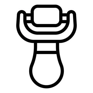 Handle face roller icon outline vector. Cosmetic device Illustration