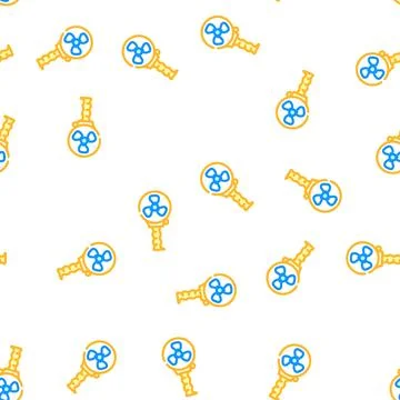 Handle fan vector seamless pattern Stockillustratie