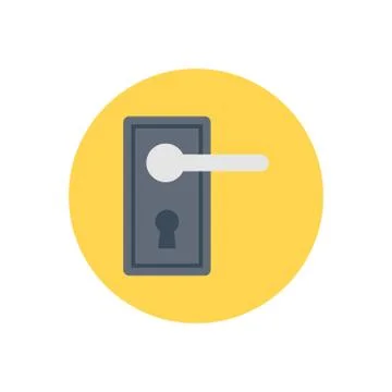 Handle flat color icon Illustration