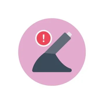 Handle flat color icon Illustrazione stock