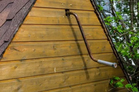 The handle (gate) of the well. Foto stock
