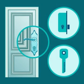 Handle installation vector illustration イラスト素材