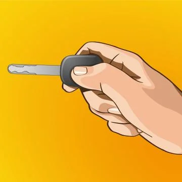 Handle key lock Stock Illustration