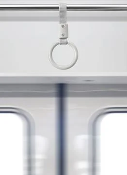 Handle loop in the train. This image is focus on the center handle loop Illustration