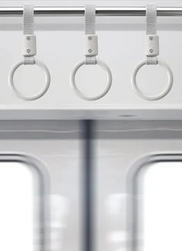 Handle loop in the train. This image is focus on the center handle loop Illustration