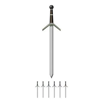 Handle medieval sword cartoon vector graphic Stock Illustration