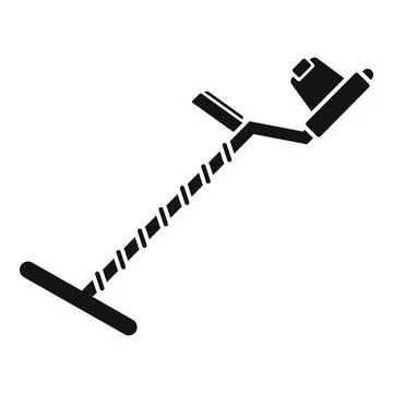 Handle metal detector icon, simple style Illustration