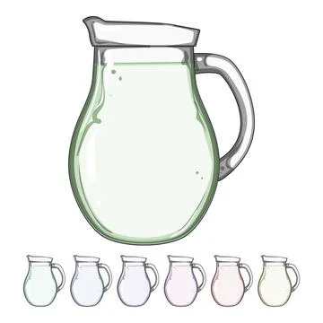 Handle milk jug cartoon vector graphic Illustration