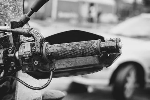 The handle of the motorcycle Photos