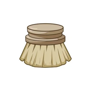 Handle mushroom brush cartoon vector illustration Illustration