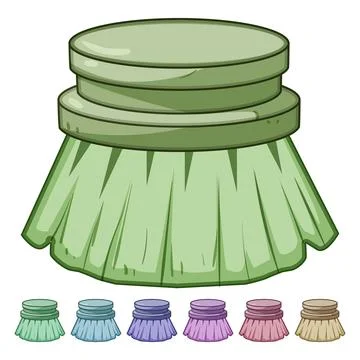 Handle mushroom brush cartoon vector graphic Illustration