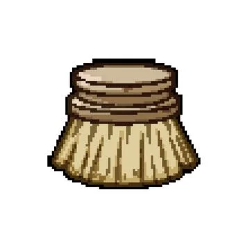 Handle mushroom brush pixel art vector illustration Illustration