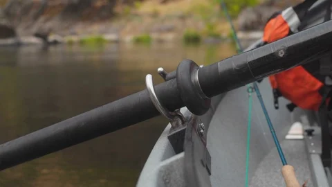 Handle of a paddle for a boat Stock Footage 103755141