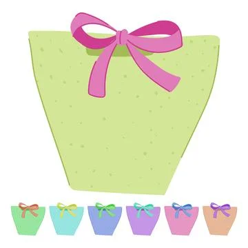 Handle paper bag vector cartoon graphic Illustration