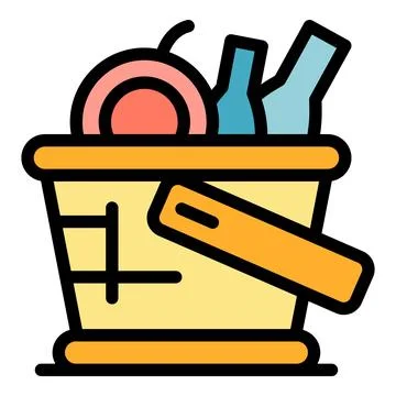 Handle picnic basket icon vector flat Stock Illustration