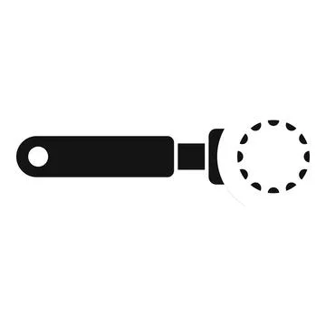 Handle pizza cutter making round shape cutting tool Illustrazione stock