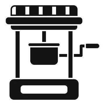 Handle popcorn machine icon simple vector. Pop corn seller Illustrazione stock