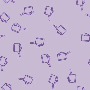Handle pot cooking line seamless pattern Illustration