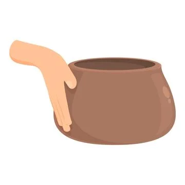 Handle pottery icon cartoon vector. Art workshop Illustration