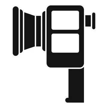 Handle retro camcorder icon simple vector. Video camera Illustration
